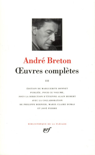 OEUVRES COMPLETES T3, de André Breton | portada del libro