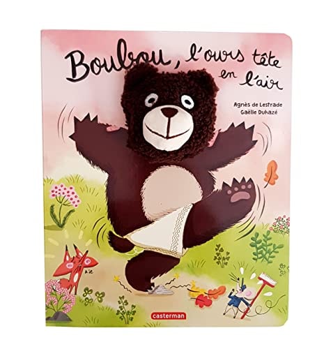 LIVRE MARIONNETTE -BOUBOU, L'OURS TETE EN L'AIR, de Agnès de Lestrade | portada del libro