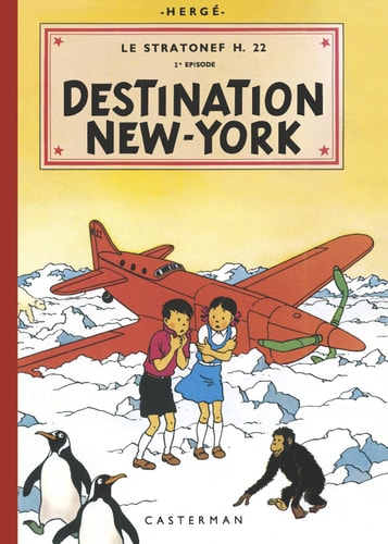 JO ET ZETTE -DESTINATION NEW-YORK LE STRATONEF H.22 FAC-SIMI, de Hergé | portada del libro