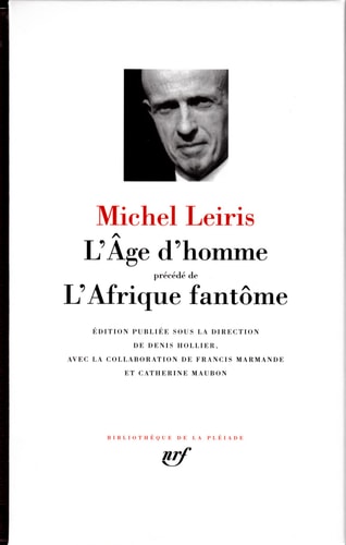 L'AGE D'HOMME PRECEDE DE L'AFRIQUE FANTOME, de Michel Leiris | portada del libro