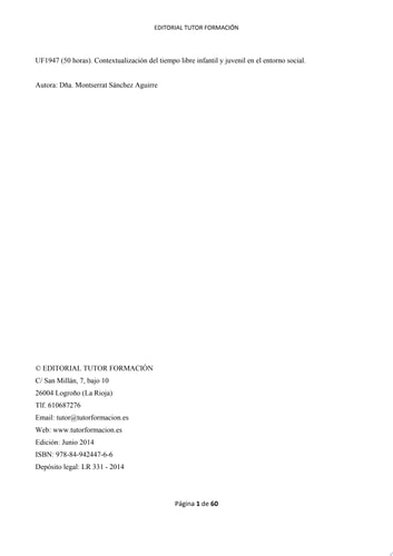 CONTEXTUALIZACION DEL TIEMPO LIBRE INFANTIL Y JUVENIL EN EL ENTORNO SOCIAL, de SANCHEZ AGUIRRE | portada del libro