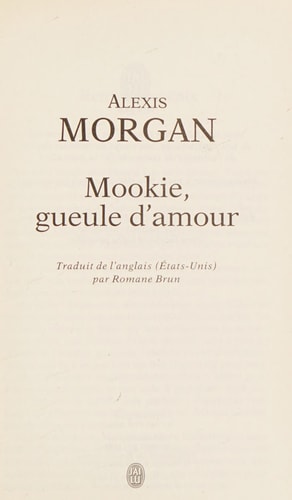 OOKIE, GUEULE D AMOUR, de Alexis Morgan | portada del libro