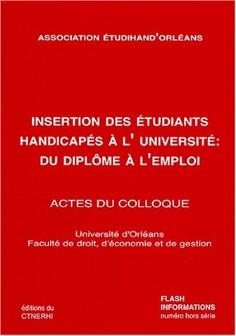 INSERTION DES ETUDIANTS HAND.A L'UNI, de XXX | portada del libro