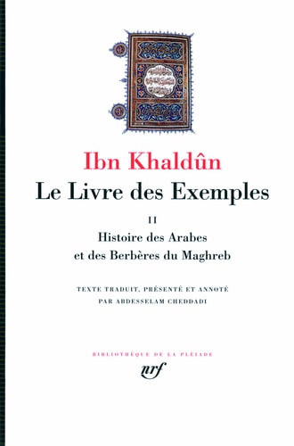 LE LIVRE DES EXEMPLES T2, de ʻAbd al-Raḥmân ibn Muḥammad Ibn H̱aldūn | portada del libro