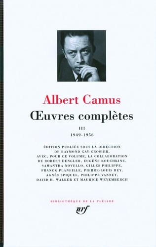 OEUVRES COMPLETES T3, de Albert Camus | portada del libro