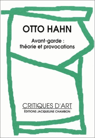 AVANT GARDE THEORIE PROVOCATRICE, de Otto Hahn | portada del libro