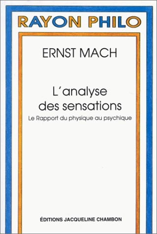 L'ANALYSE DES SENSATIONS, de Ernst Mach | portada del libro