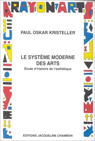 SYSTEME MODERNE DES ARTS, de Paul Oskar Kristeller | portada del libro