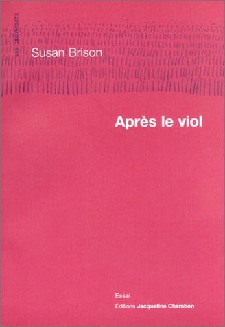 APRES LE VIOL, de Susan J. Brison | portada del libro