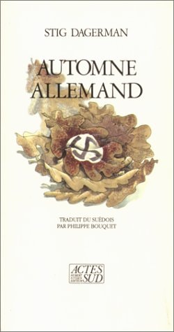 Automme Allemand, de Stig Dagerman | portada del libro