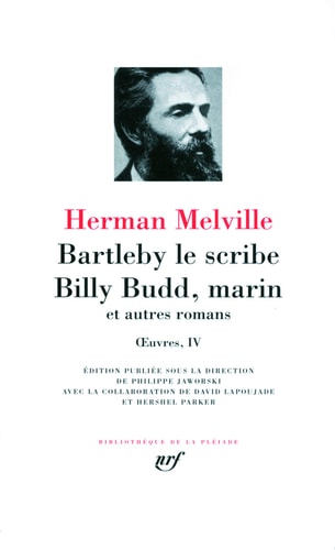 BARTLEBY LE SCRIBE BILLY BUDD MARIN ET AUTRES ROMANS, de Herman Melville | portada del libro
