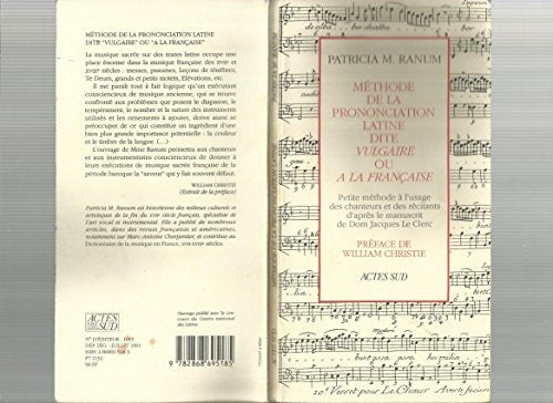 METHODE DE LA PRONONCIATION LATINE DITE VULGAIRE, de Ranum | portada del libro