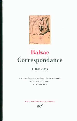 CORRESPONDANCE T1, de Honoré de Balzac | portada del libro