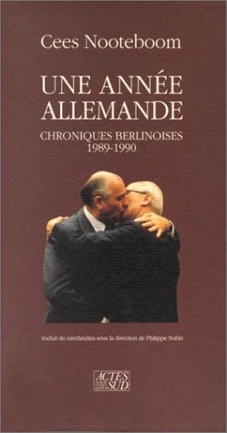 UNE ANNEE ALLEMANDE, de Cees Nooteboom | portada del libro