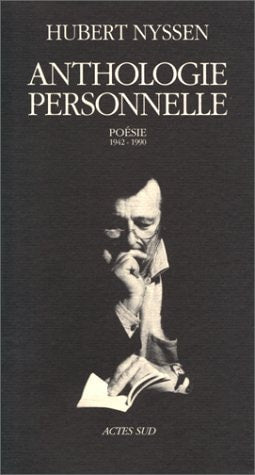 ANTHOLOGIE PERSONNELLE, de Nyssen | portada del libro
