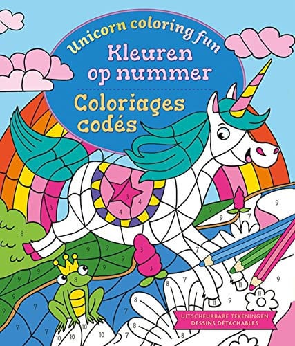 UNICORN COLORING FUN COLORIAGES CODES, de COLLECTIF | portada del libro