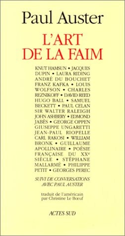 LART DE LA FAIM, de Paul Auster | portada del libro