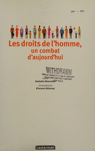 Les droits de l'homme, un combat d'aujourd'hui, de Isabelle Bournier | portada del libro