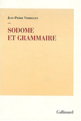 SODOME ET GRAMMAIRE, de Verheggen | portada del libro