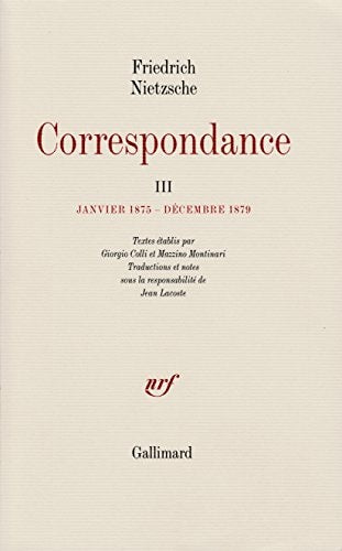 CORRESPONDANCE T3, de Friedrich Nietzsche | portada del libro