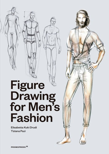 DIBUJO DE FIGURINES PARA EL DISEÑO DE LA MODA MASCULINA, de ELISABETTA KUNI BRUDI | portada del libro