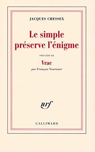 SIMPLE PRESERVE L ENIGME, de Chessex | portada del libro