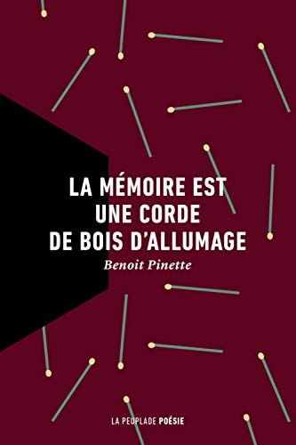 LA MEMOIRE EST UNE CORDE DE BOIS D'ALLUMAGE, de Benoit Pinette | portada del libro