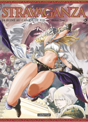STRAVAGANZA LA REINE AU CASQUE DE FER T2, de Akihito Tomi | portada del libro