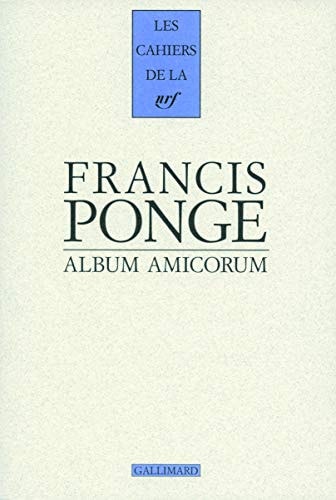 ALBUM AMICORUM, de Francis Ponge | portada del libro