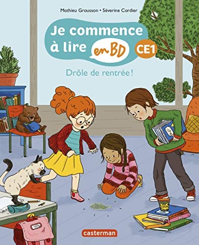 JE COMMENCE A LIRE EN BD -1- DROLE DE RENTREE CE1, de Mathieu Grousson | portada del libro