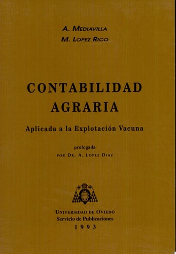 Contabilidad agraria, de Mediavilla | portada del libro