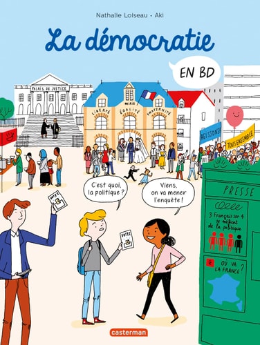 LE MONDE ACTUEL EN BD -LA DEMOCRATIE EN BD, de Nathalie Loiseau | portada del libro