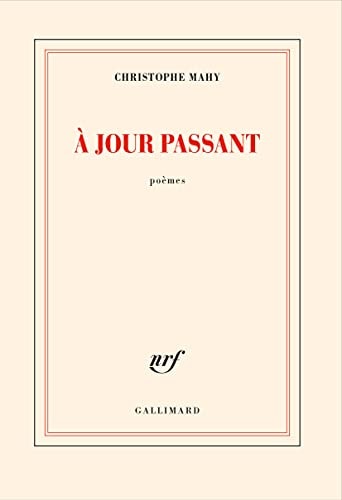 A JOUR PASSANT, de Christophe Mahy | portada del libro