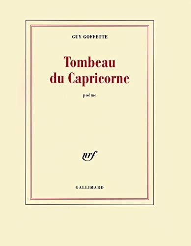 TOMBEAU DU CAPRICORNE, de Goffette | portada del libro