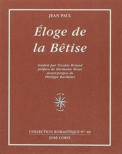 ELOGE DE LA BETISE, de PAUL JEAN#BART | portada del libro