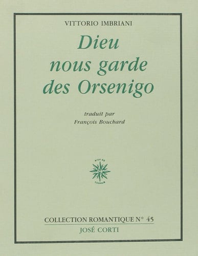 DIEU NOUS GARDE DES ORSENIGO, de IMBRIANI VITTOR | portada del libro
