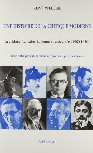 UNE HISTOIRE D CRITIQUE MODERNE, de WELLEK RENE#ST | portada del libro