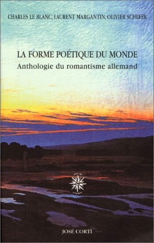 LA FORME POETIQUE DU MONDE, de LE BLANC CHARLE | portada del libro