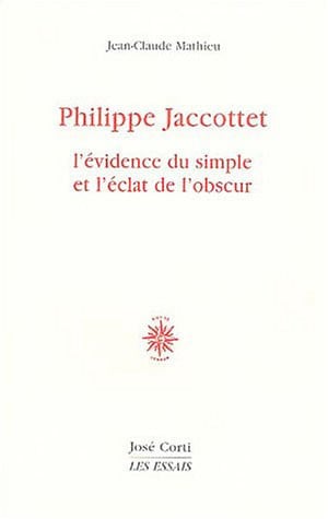 PHILIPPE JACOTTET, de MATHIEU JEAN-CL | portada del libro