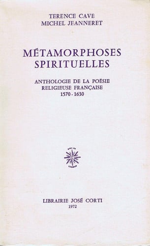 LA MUSE SACREE ANTHOLOGIE DE LA POESIE SPIRITUELLE FRANCAISE, de CAVE TERENCE#JE | portada del libro