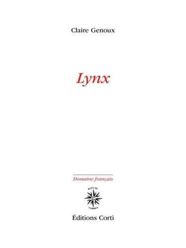 LYNX, de GENOUX CLAIRE | portada del libro