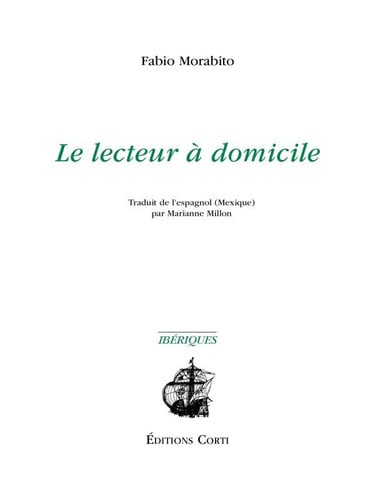 LE LECTEUR A DOMICILE, de Fabio Morábito | portada del libro