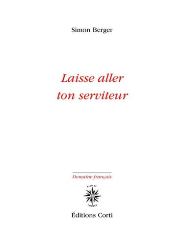 LAISSE ALLER TON SERVITEUR, de BERGER SIMON | portada del libro