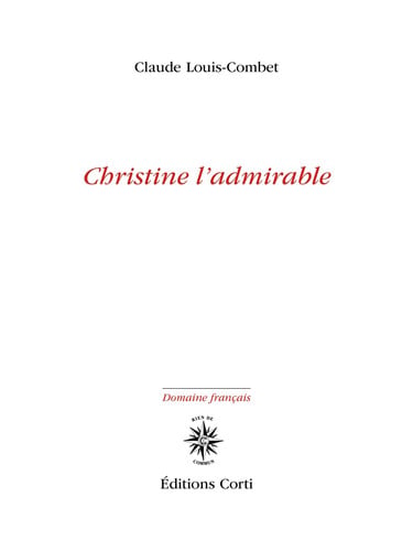 CHRISTINE L ADMIRABLE, de LOUIS-COMBET CL | portada del libro