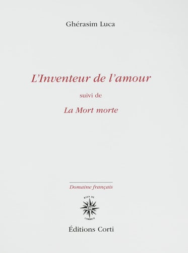 L'INVENTEUR DE L'AMOUR, de LUCA GHERASIM | portada del libro