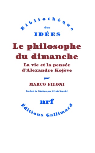 LE PHILOSOPHE DU DIMANCHE, de Marco Filoni | portada del libro