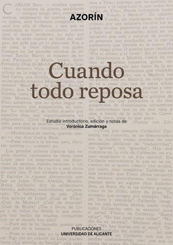 CUANDO TODO REPOSA, de AZORIN | portada del libro