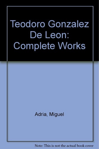 TEODORO GONZALEZ DE LEON, de CURTIS | portada del libro