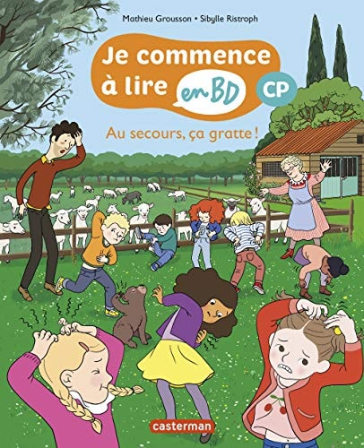 JE COMMENCE A LIRE EN BD -4- AU SECOURS, CA GRATTE ! CE1, de Mathieu Grousson | portada del libro
