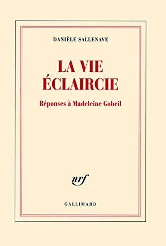 VIE ECLAIRCIE 1, de Danièle Sallenave | portada del libro